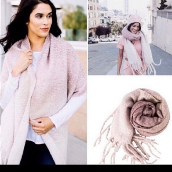 Mer Sea Ombre Cozy Wrap Oversize Scarf  OS - Picture 6 of 6